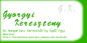 gyorgyi kereszteny business card